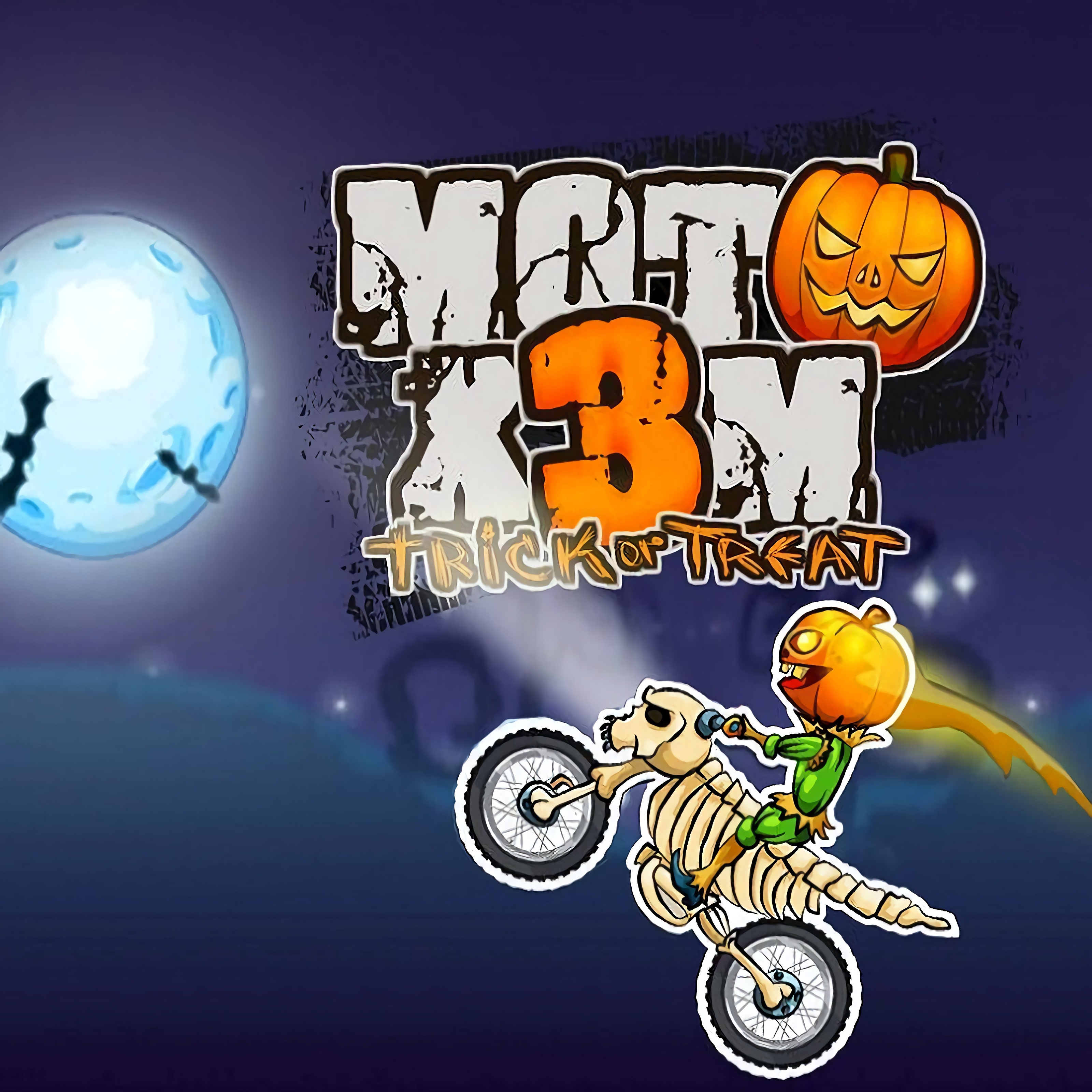 Moto X3M Spooky Land game play at Friv2Online.Com