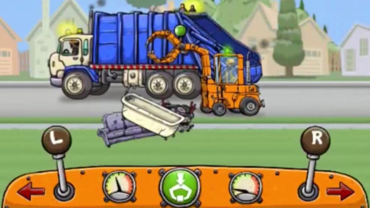 Garbage Truck Bulky Trash Pick Up - Bulky waste collection in the street - Video Game For Kids