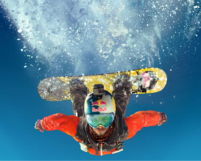 steep snowboarding game art